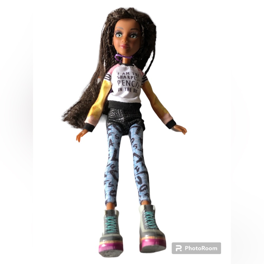 Project Mc2 11” Bryden Bandweth Doll Rooted Lashes Black Hair Blue Eyes